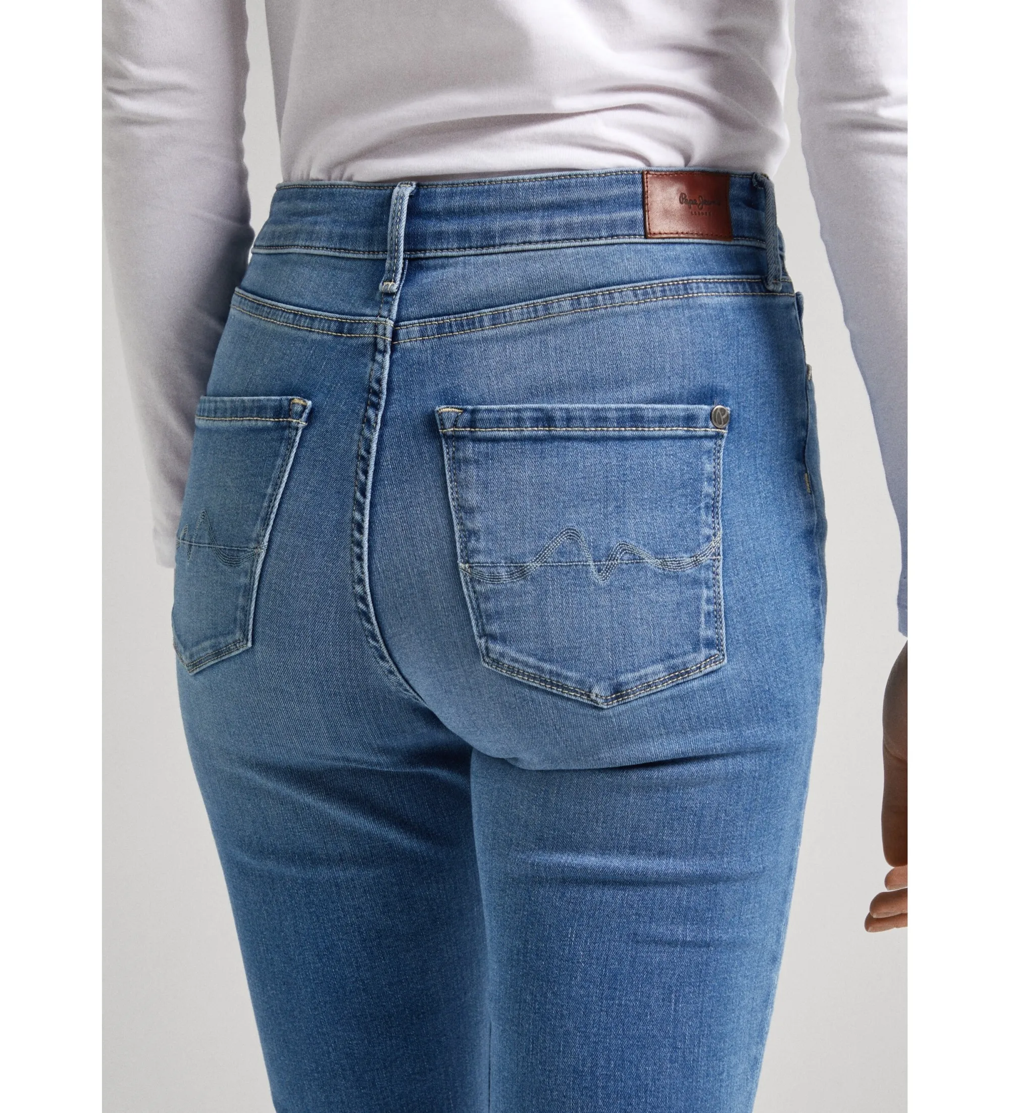 PEPE JEANS JEANS SKINNY FIT FLARE UHW AZUL