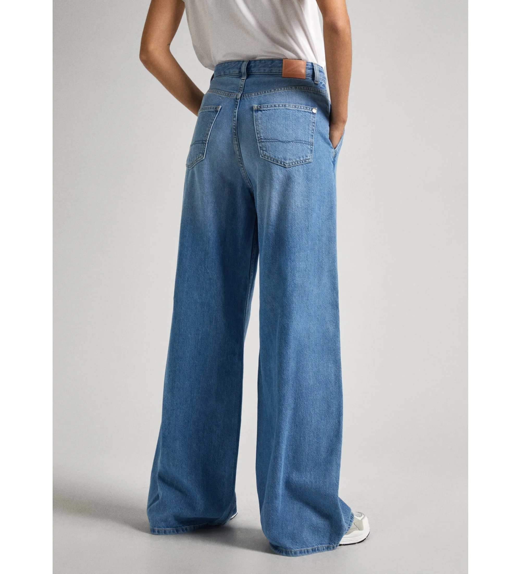 PEPE JEANS JEANS WIDE LEG UHW PLEAT AZUL