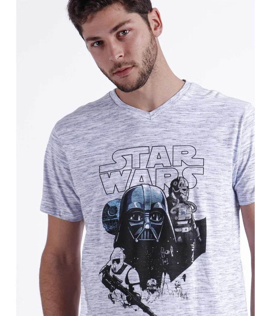 Pijama hombre verano Stars Wars bolsillos algodón