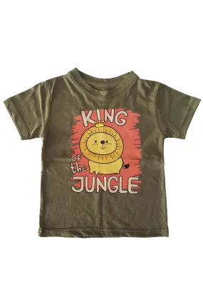 Playera kids nio. Rey de la Jungla Green