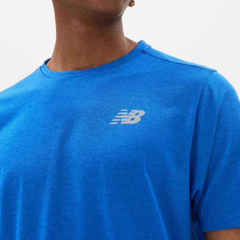 Polera Running Hombre New Balance Impact Run Azul 