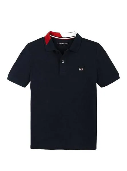 polo tommy hilfiger intarsia azul marino para niño