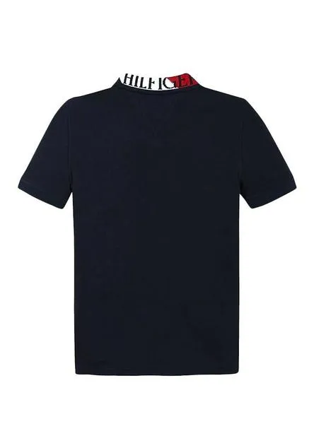 polo tommy hilfiger intarsia azul marino para niño