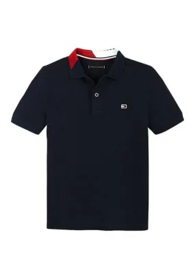 polo tommy hilfiger intarsia azul marino para niño