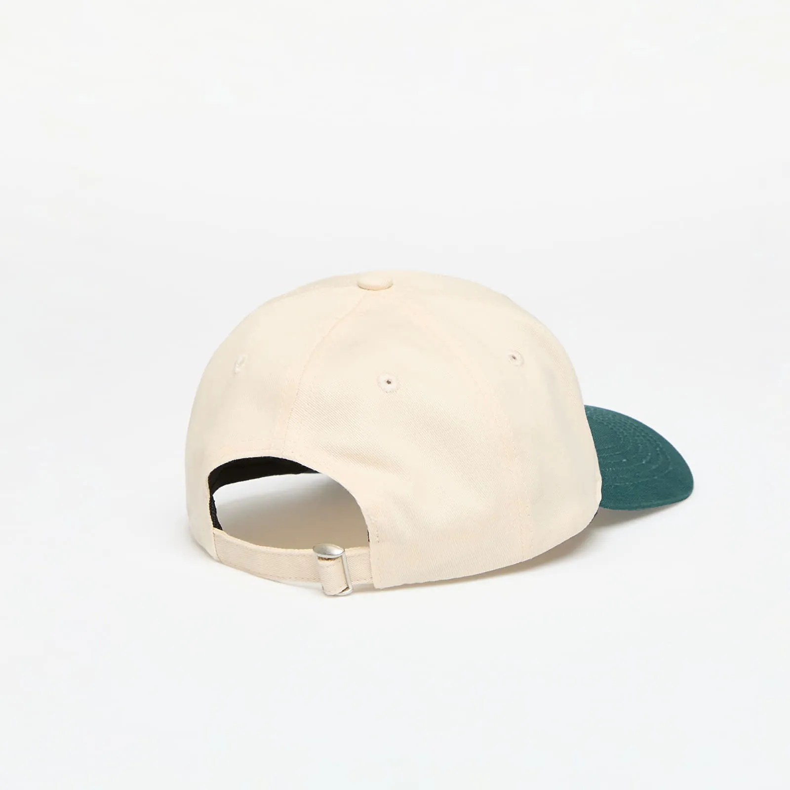 Queens Cap Essential Two Color Cap Natural/ Forest Green Universal