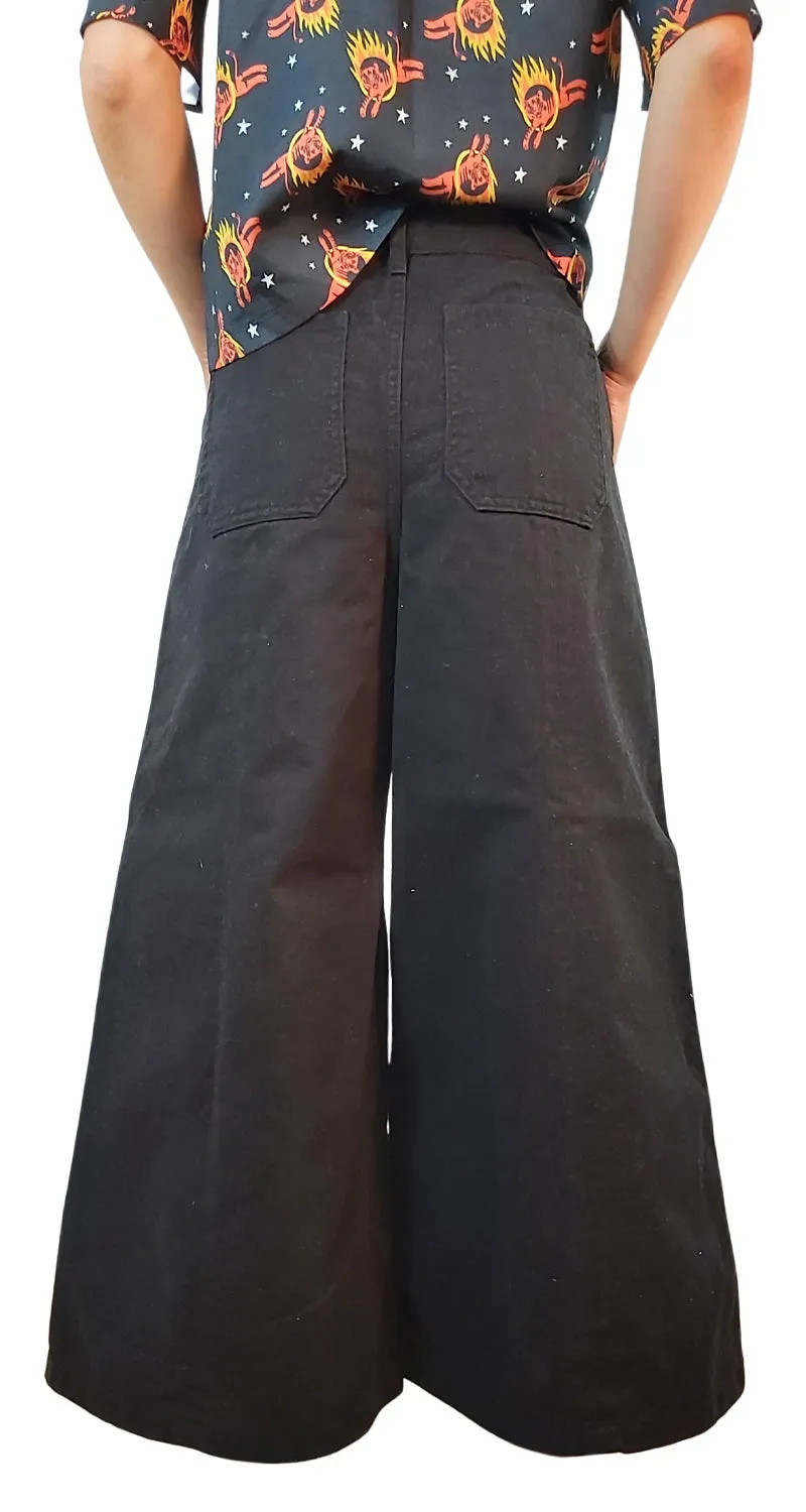 QÜINA Pantalón Ancho Negro