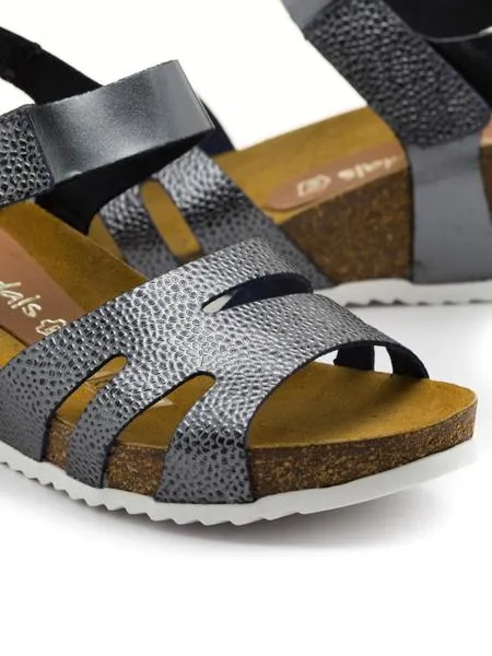 sandalia oh my sandals plomo para mujer