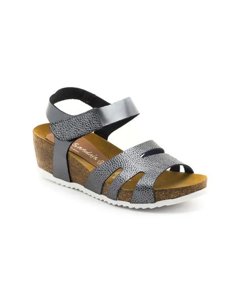 sandalia oh my sandals plomo para mujer