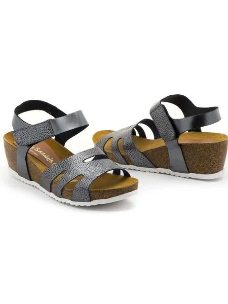 sandalia oh my sandals plomo para mujer