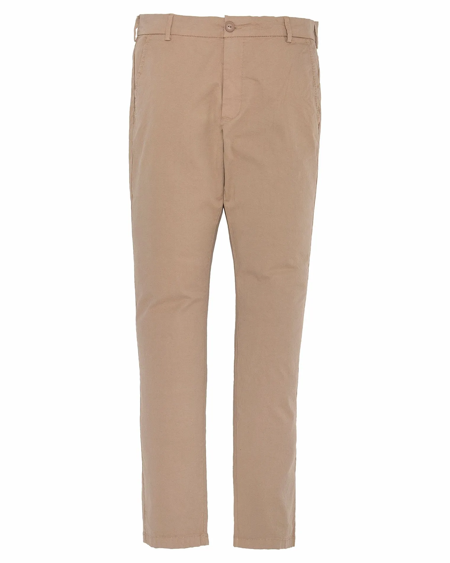 SCHOTT Pantalón chino regular fit de algodón elástico en beige