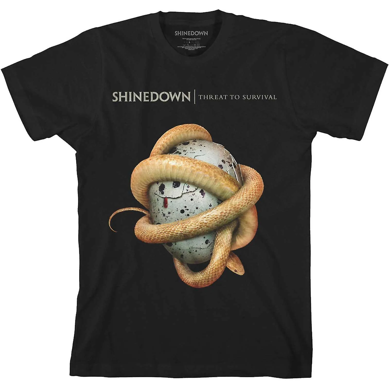 SHINEDOWN UNISEX ADULT CLEAN THREAT COTTON TSHIRT