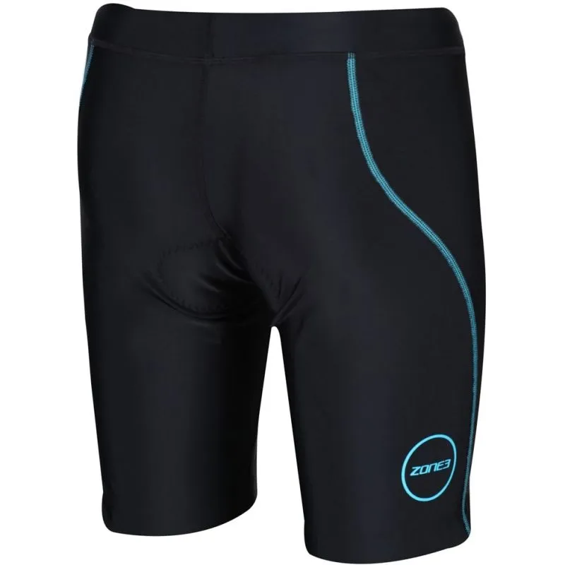 Short de triatlón Zone3 CULOTE TRI ACTIVATE PARA MUJER (NEGRO/TURQUESA)