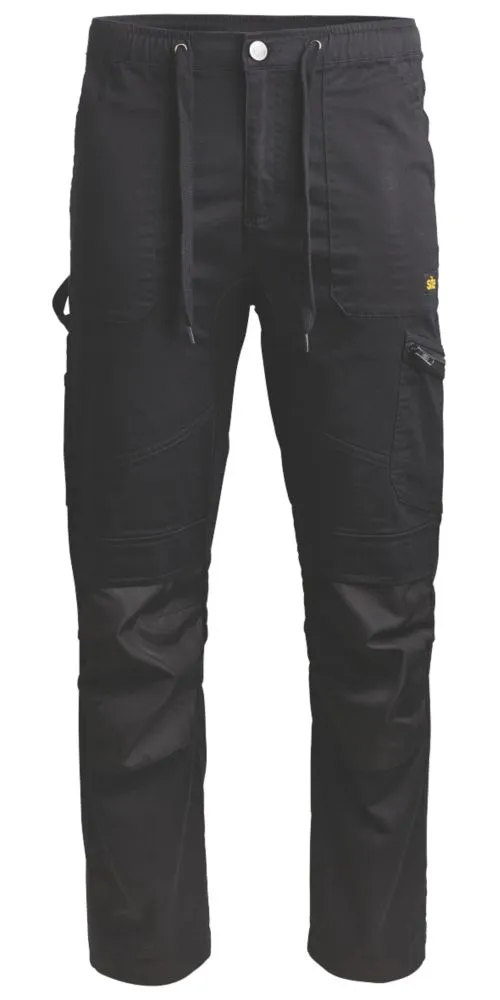 Site Tesem, pantalón de trabajo multibolsillo, negro (cintura 36