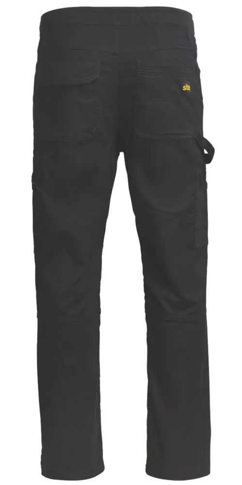 Site Tesem, pantalón de trabajo multibolsillo, negro (cintura 36