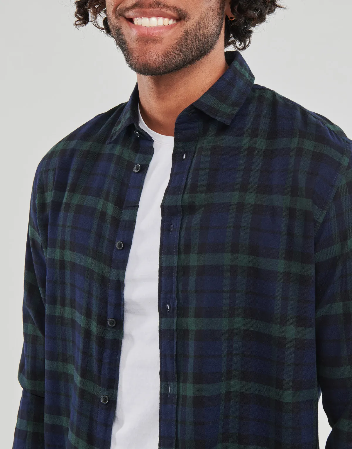 SLHSLIMOWENFLANNEL SHIRT LS NOOS