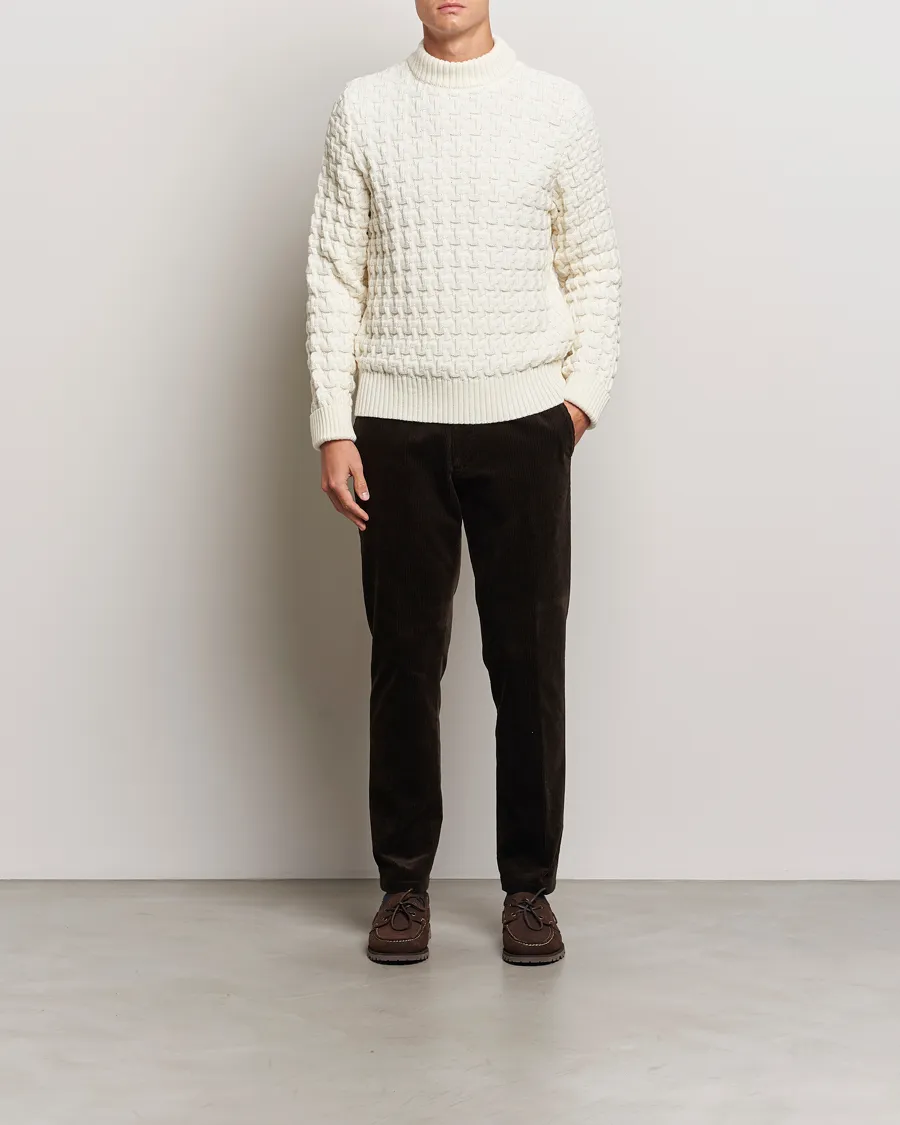 S.N.S. Herning Stark Wool Cable Knit Sweater Natural White