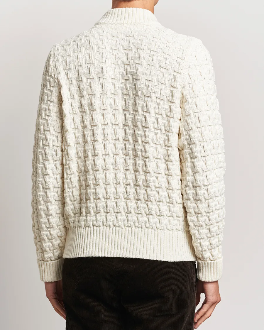 S.N.S. Herning Stark Wool Cable Knit Sweater Natural White