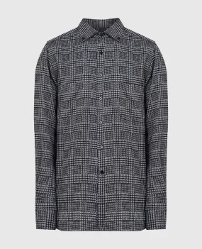 Stefano Ricci Charcoal patterned shirt