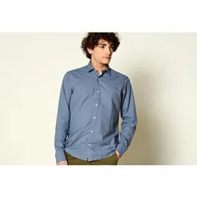 Storm Blue cotton linen shirt - SILBERT