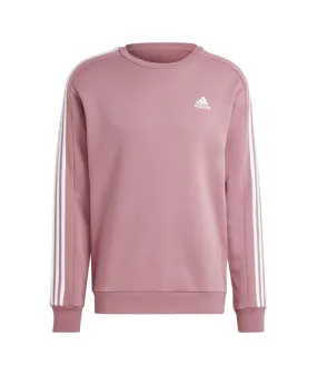 Sudadera adidas Essentials Fleece 3 Bandas Hombre Rosa