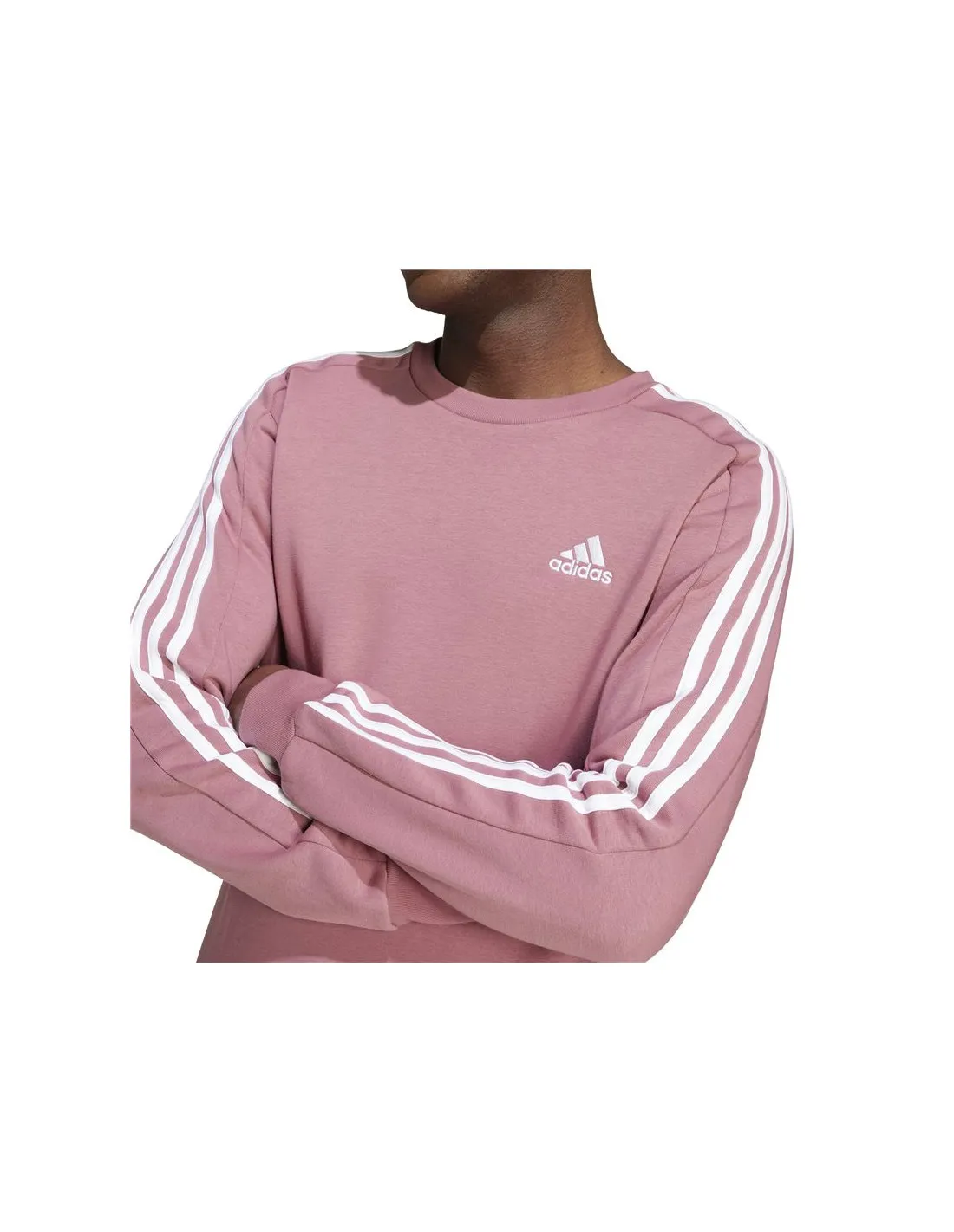 Sudadera adidas Essentials Fleece 3 Bandas Hombre Rosa