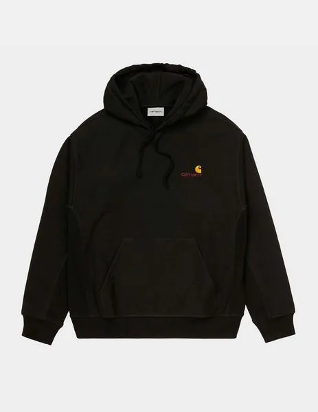 SUDADERA CAPUCHA CARHARTT AMERICAN SCRIPT  BLACK