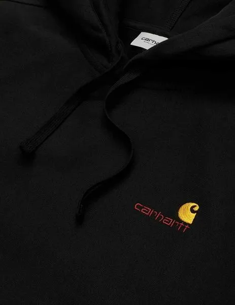 SUDADERA CAPUCHA CARHARTT AMERICAN SCRIPT  BLACK