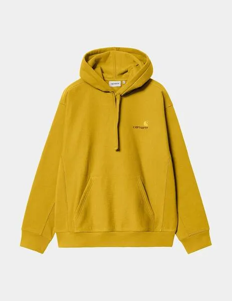 SUDADERA CAPUCHA CARHARTT AMERICAN SCRIPT  GOLDEN OLIVE