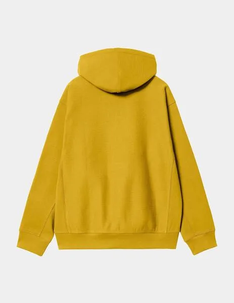 SUDADERA CAPUCHA CARHARTT AMERICAN SCRIPT  GOLDEN OLIVE