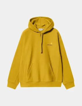 Sudadera Capucha CARHARTT AMERICAN SCRIPT - Golden Olive