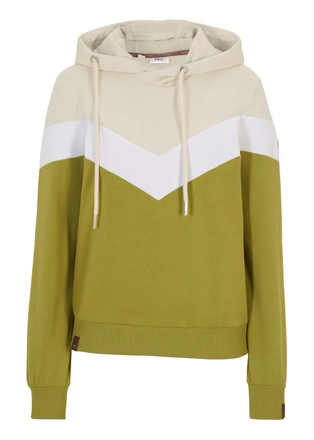 SUDADERA CON CAPUCHA VERDE OLIVADORADO