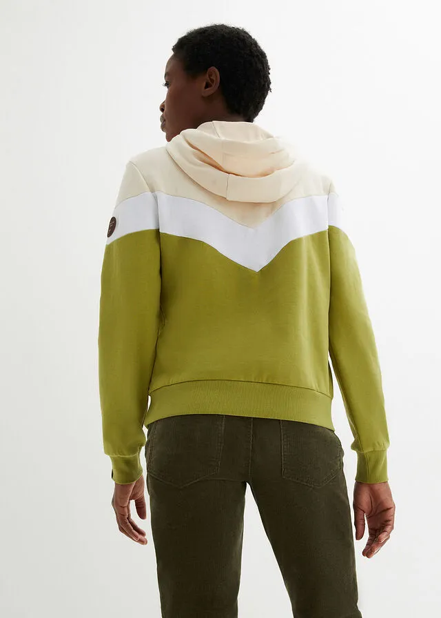 SUDADERA CON CAPUCHA VERDE OLIVADORADO