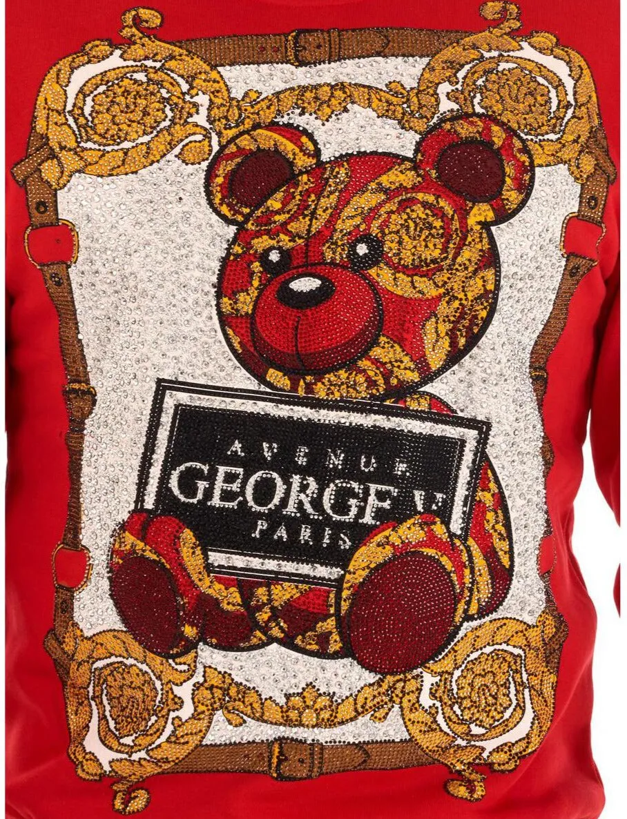 SUDADERA GEORGE V  GV2324 RED/RED