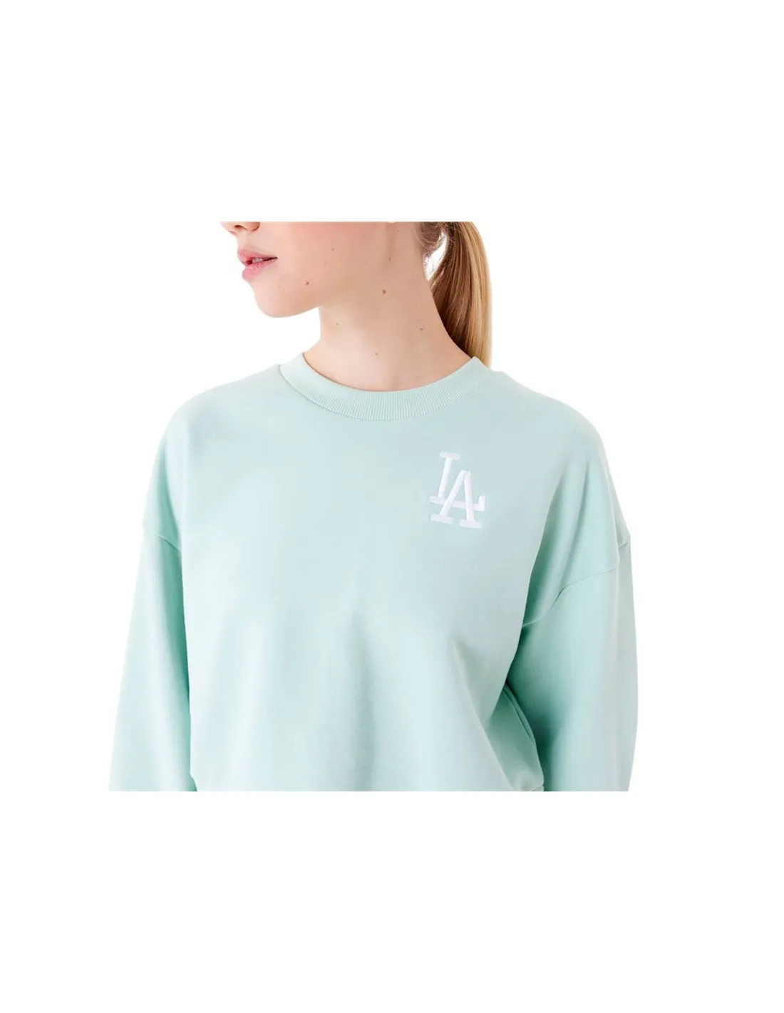 Sudadera New Era Crop Crew Neck LA Dodgers MLB Lifestyle Mujer Verde