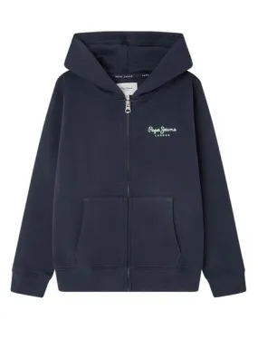 Sudadera Pepe Jeans Eddie Zip Marino Para Niño