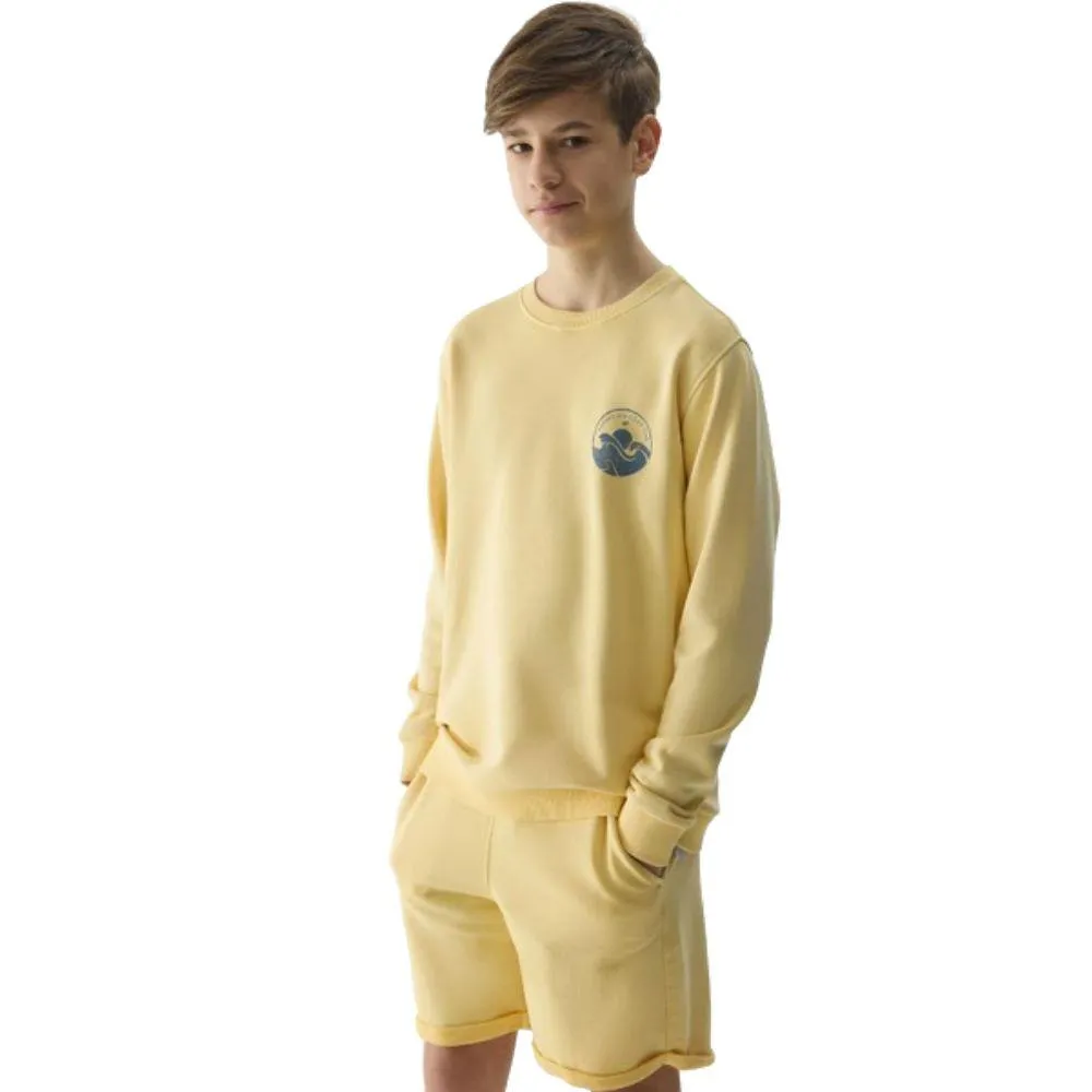 SUDADERA SIN CAPUCHA PARA NIÑO 4F TSWSM0936 - AMARILLO