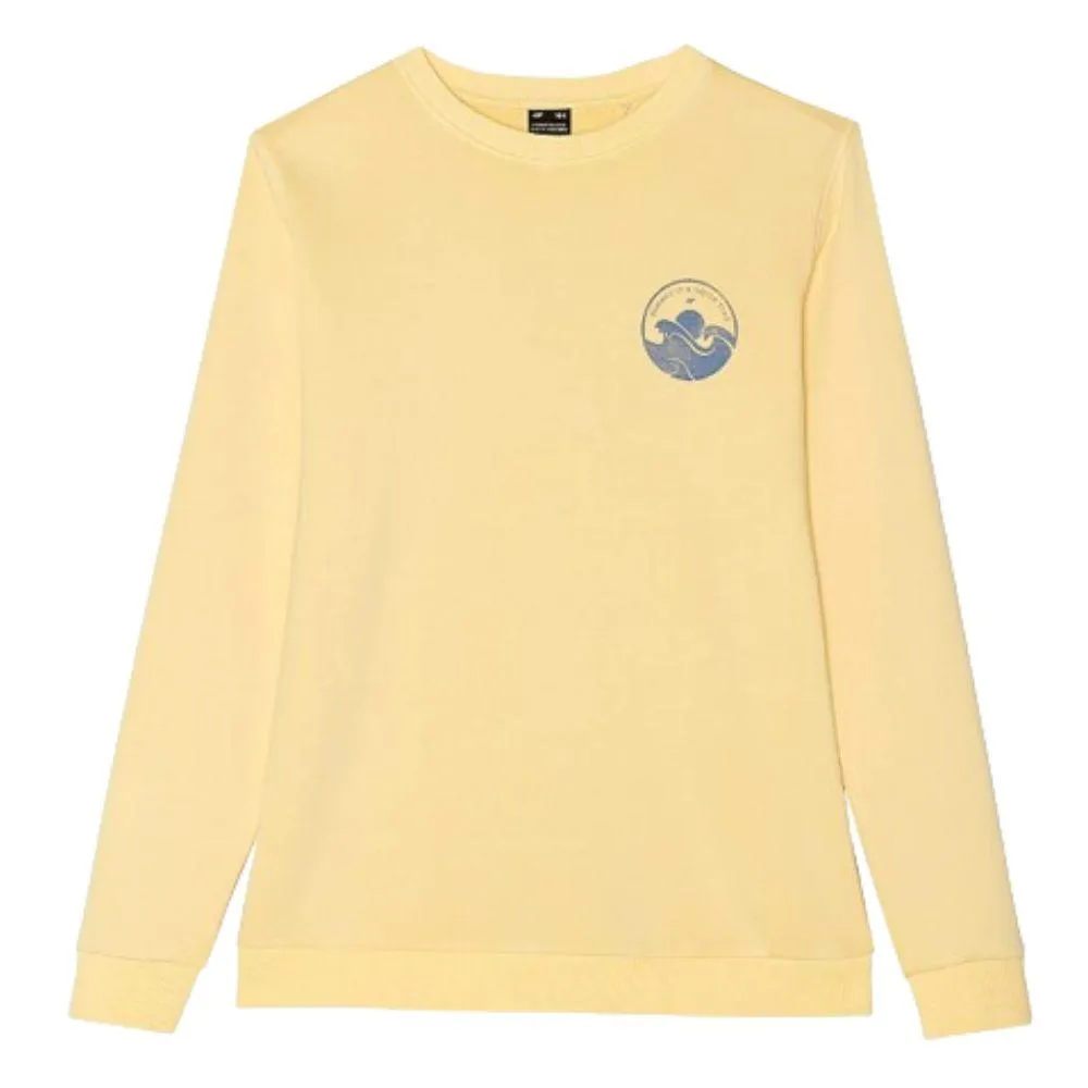 SUDADERA SIN CAPUCHA PARA NIÑO 4F TSWSM0936 - AMARILLO