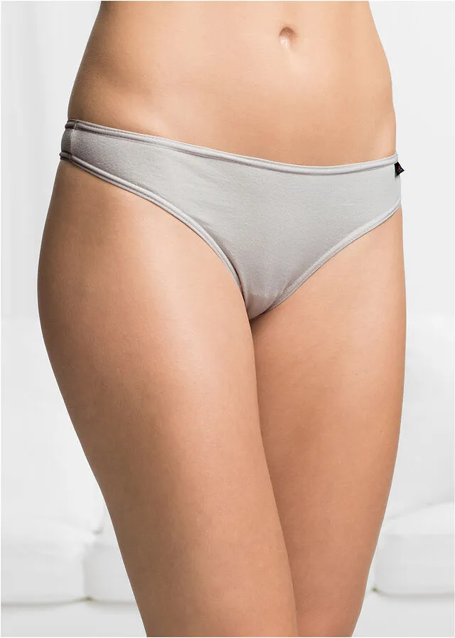 Tanga (6 unidades) negro-blanco-gris