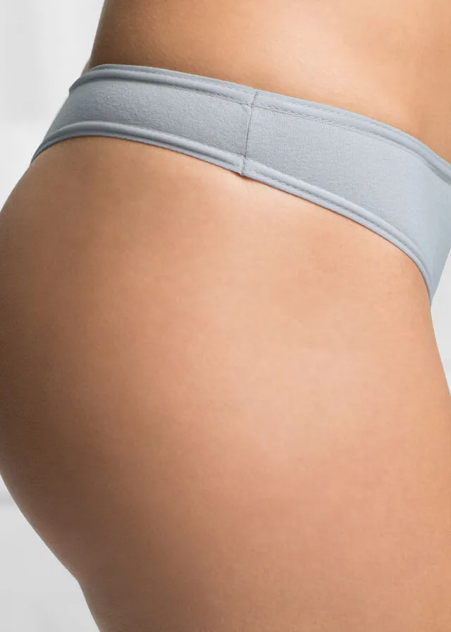 Tanga (6 unidades) negro-blanco-gris