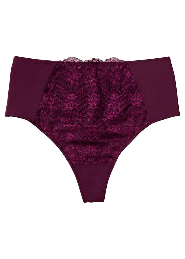 Tanga de talle alto morado intenso