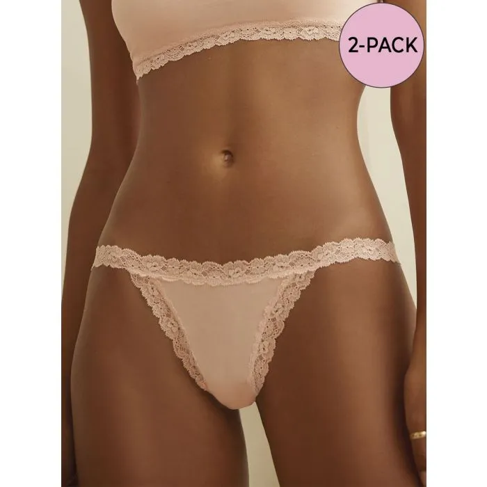 Tanga Janira Fresh Cotton Lace 36811 (Pack 2 uds.)