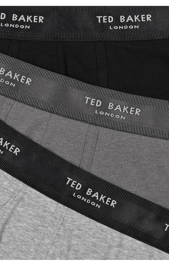 TED BAKER 3 PACK COTTON STRETCH BOXER BRIEFS   BLACK/HEATHER/LIGHT GREY