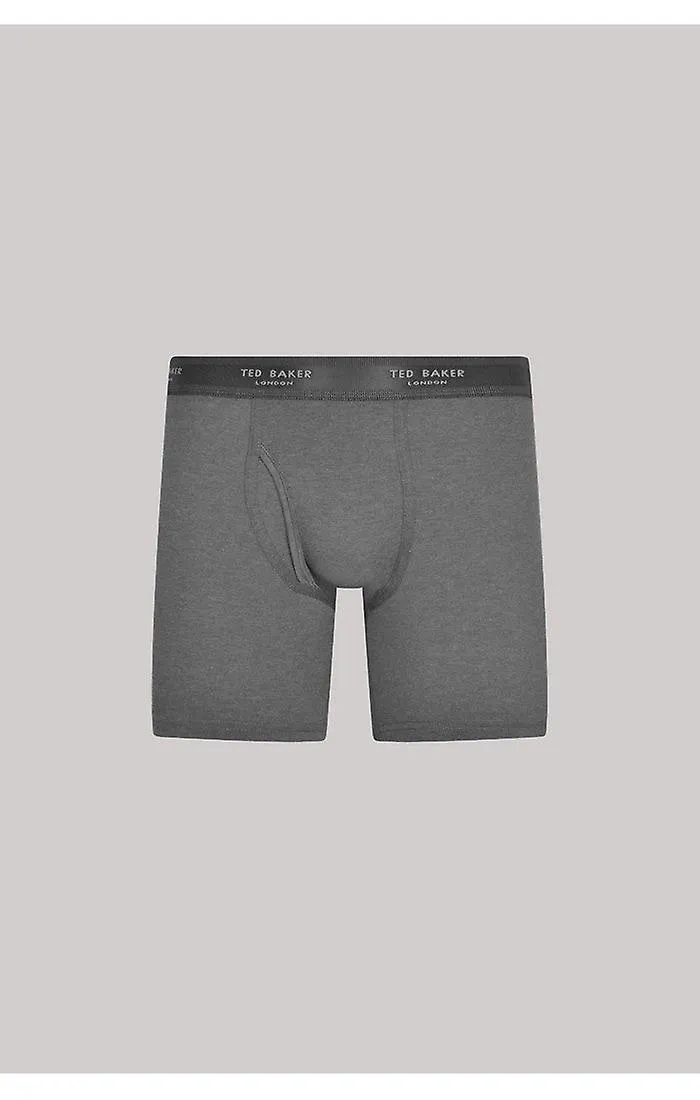 TED BAKER 3 PACK COTTON STRETCH BOXER BRIEFS   BLACK/HEATHER/LIGHT GREY