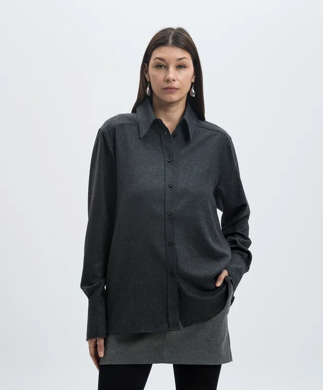 The Andamane Sally gray shirt with wool