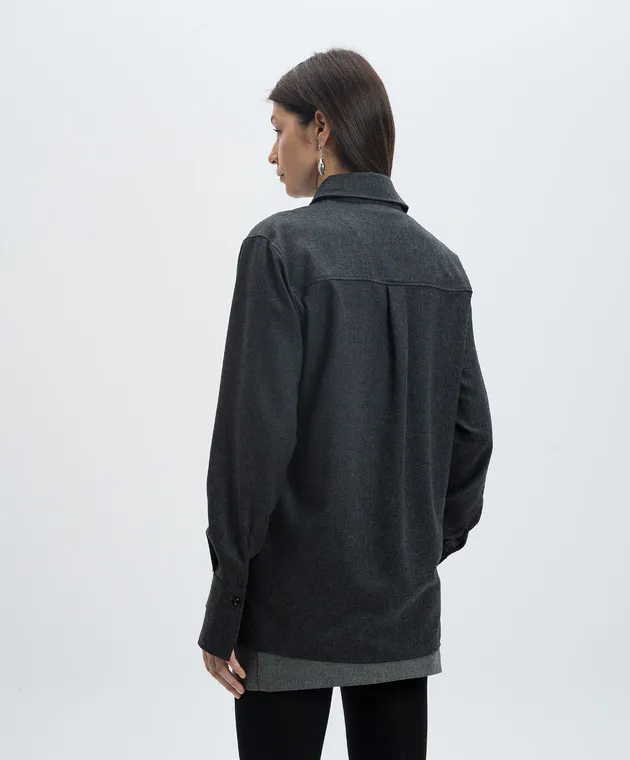 The Andamane Sally gray shirt with wool