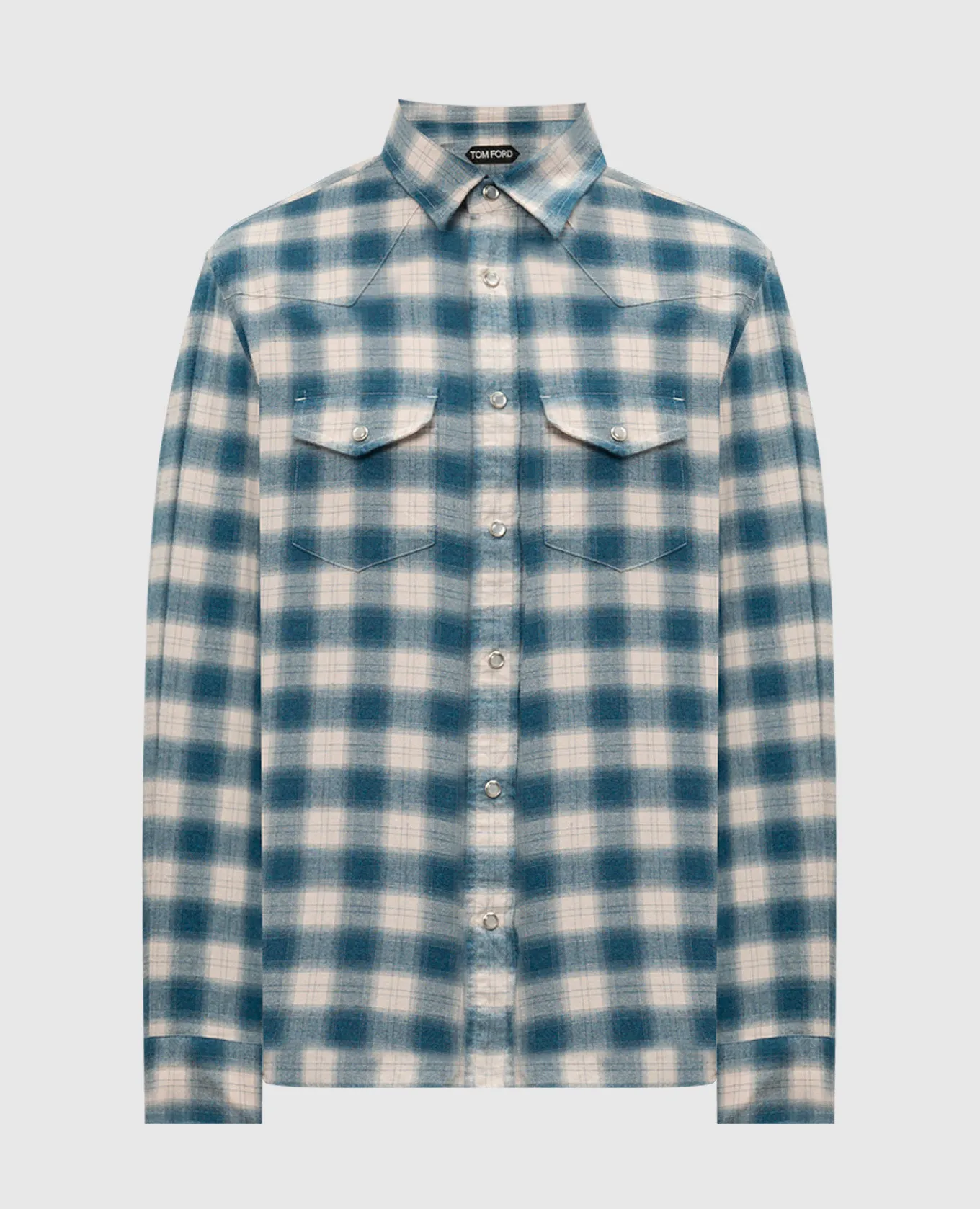 Tom Ford Blue checked shirt