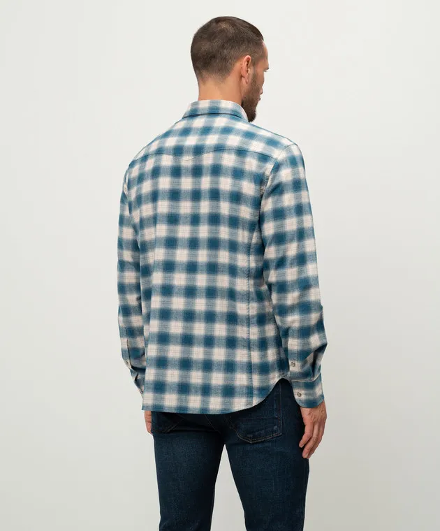 Tom Ford Blue checked shirt