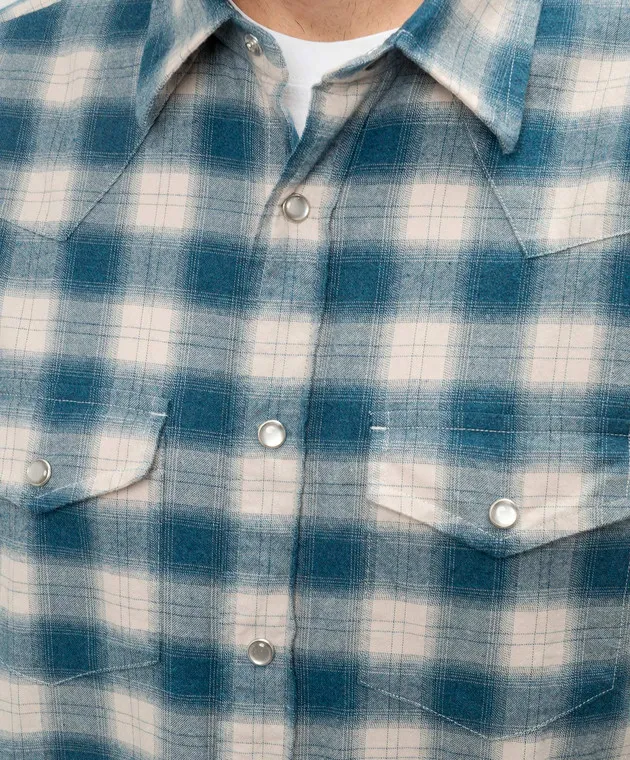 Tom Ford Blue checked shirt