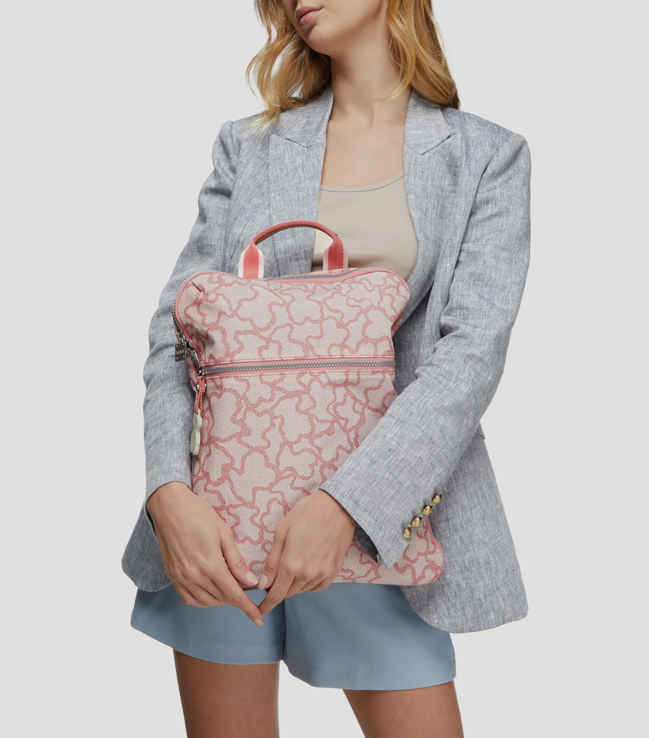 Tous Bolso Backpack rosa Kaos monogram Mujer