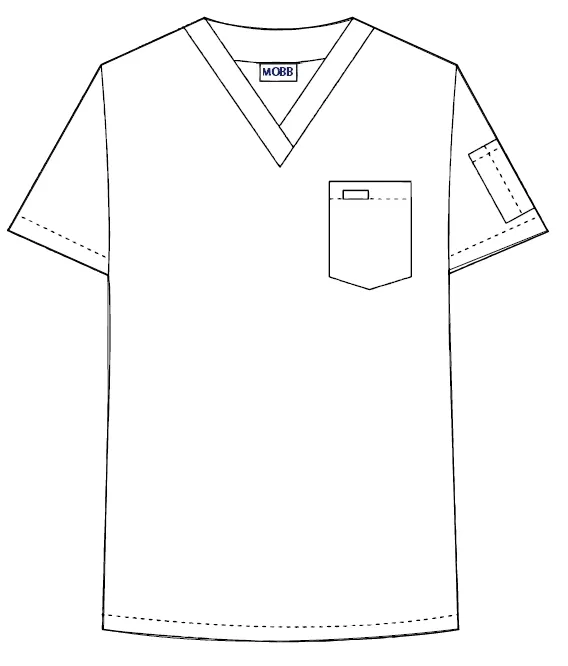 UNISEX VNECK SCRUB TOP 606T